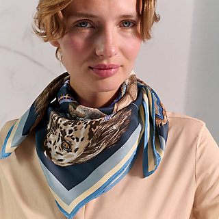 Jour de Casting scarf 70 - Blue | Hermès Netherlands